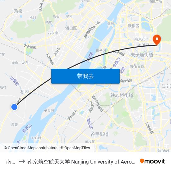 南一路 to 南京航空航天大学 Nanjing University of Aeronautics and Astronautics map