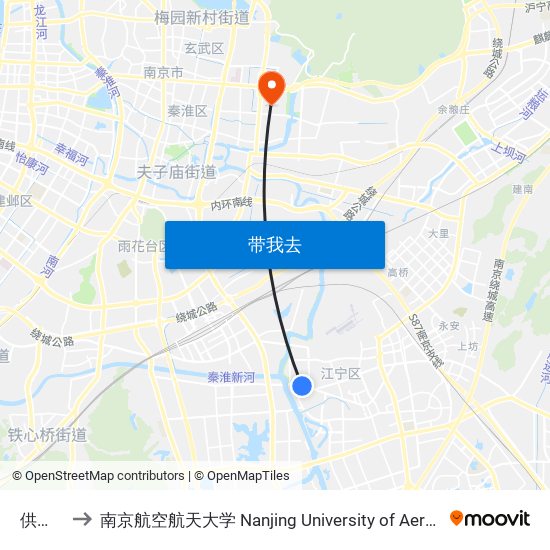 供销商厦 to 南京航空航天大学 Nanjing University of Aeronautics and Astronautics map
