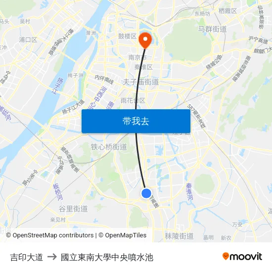 吉印大道 to 國立東南大學中央噴水池 map