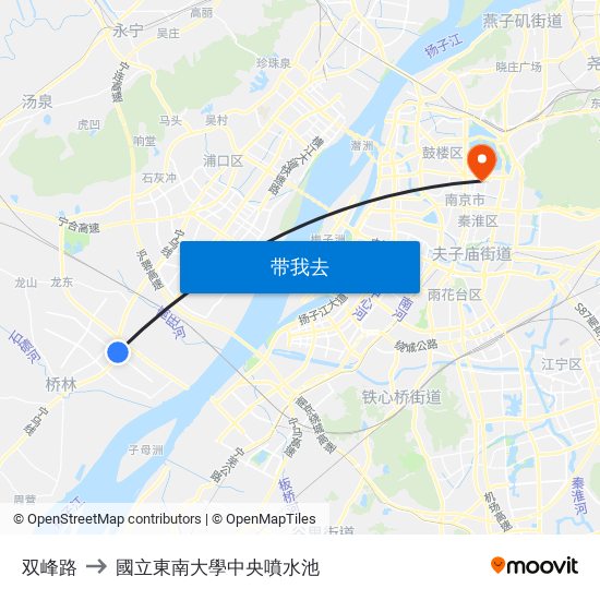 双峰路 to 國立東南大學中央噴水池 map