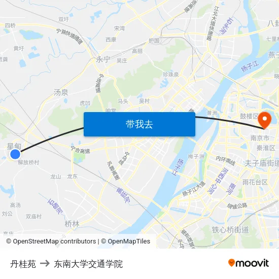 丹桂苑 to 东南大学交通学院 map