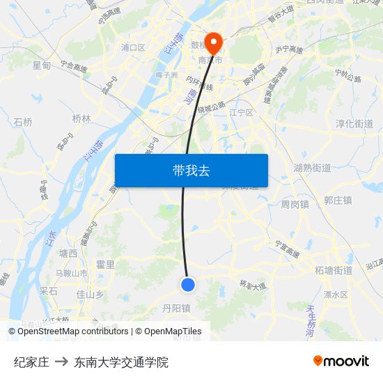 纪家庄 to 东南大学交通学院 map