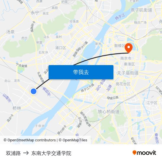 双浦路 to 东南大学交通学院 map