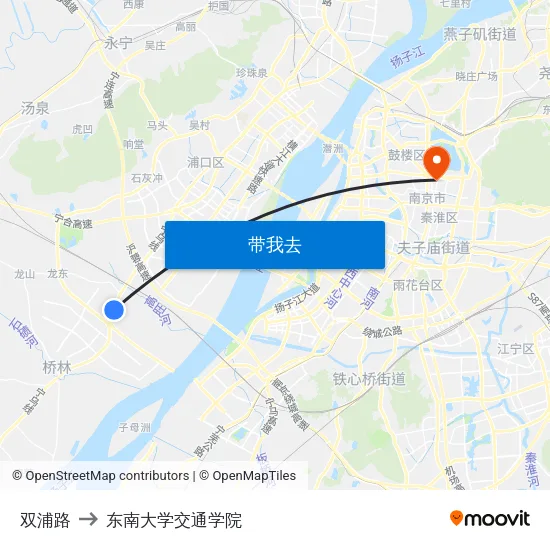 双浦路 to 东南大学交通学院 map