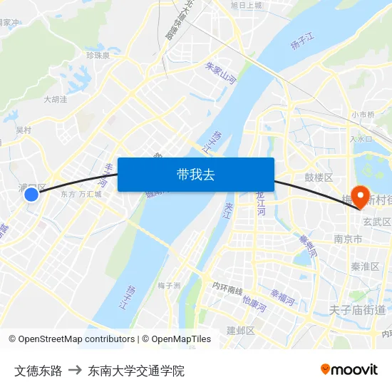 文德东路 to 东南大学交通学院 map
