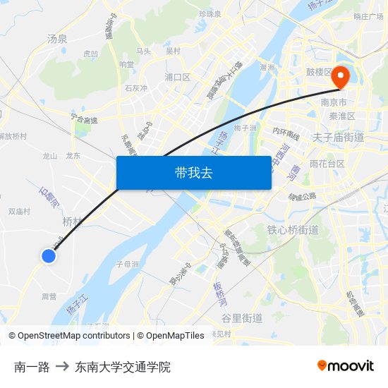 南一路 to 东南大学交通学院 map