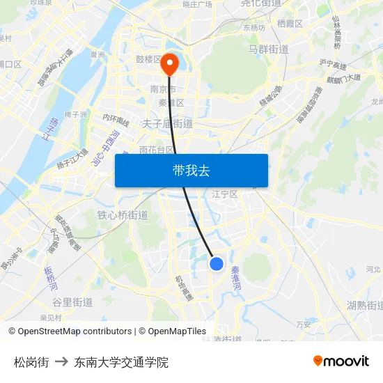 松岗街 to 东南大学交通学院 map