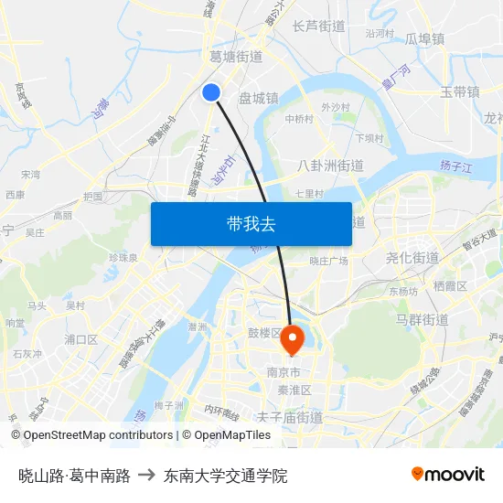 晓山路·葛中南路 to 东南大学交通学院 map
