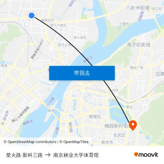 星火路·新科三路 to 南京林业大学体育馆 map