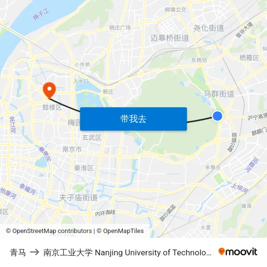 青马 to 南京工业大学 Nanjing University of Technology map