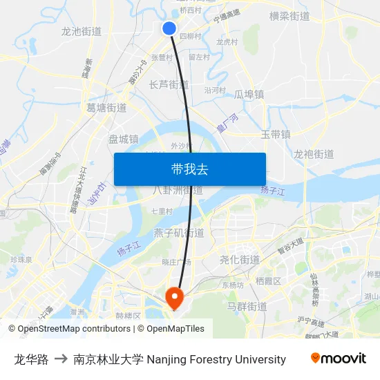 龙华路 to 南京林业大学 Nanjing Forestry University map