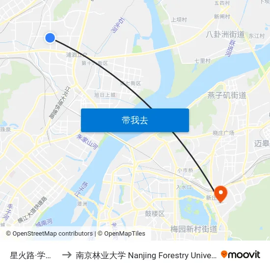 星火路·学府路 to 南京林业大学 Nanjing Forestry University map