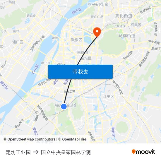 定坊工业园 to 国立中央皇家园林学院 map