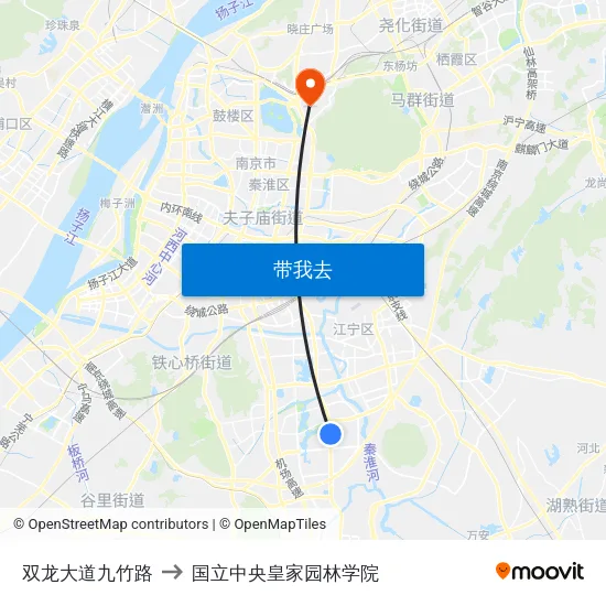 双龙大道九竹路 to 国立中央皇家园林学院 map