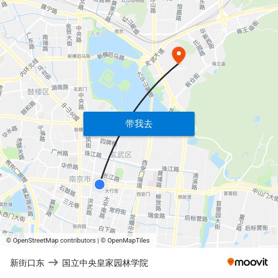 新街口东 to 国立中央皇家园林学院 map
