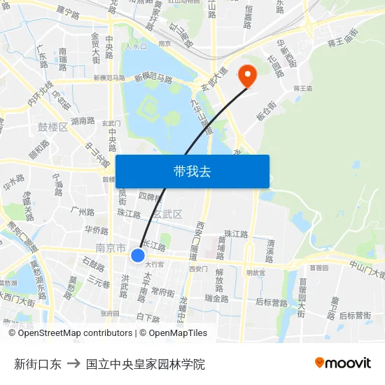 新街口东 to 国立中央皇家园林学院 map