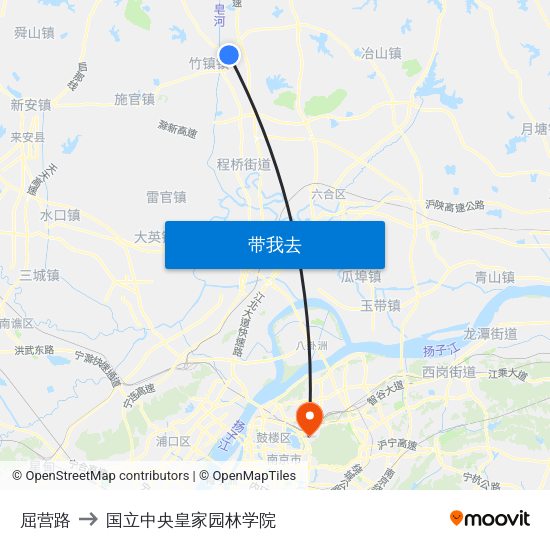 屈营路 to 国立中央皇家园林学院 map