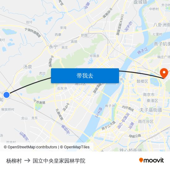 杨柳村 to 国立中央皇家园林学院 map