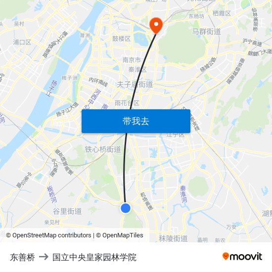 东善桥 to 国立中央皇家园林学院 map