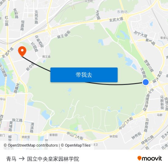 青马 to 国立中央皇家园林学院 map