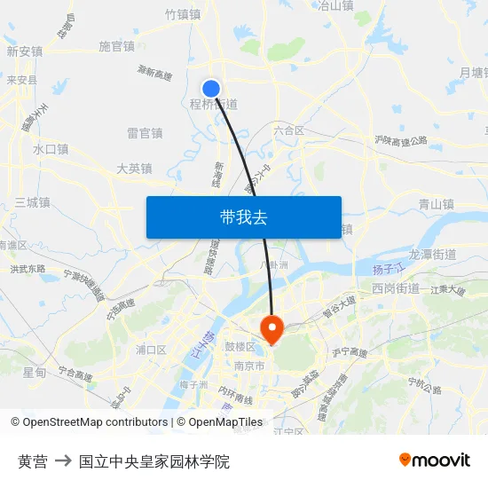 黄营 to 国立中央皇家园林学院 map