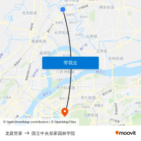龙庭世家 to 国立中央皇家园林学院 map
