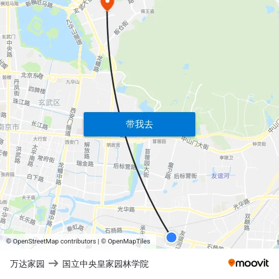 万达家园 to 国立中央皇家园林学院 map