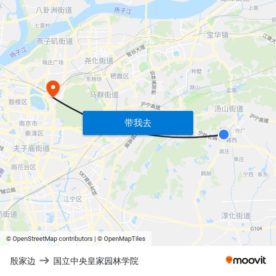 殷家边 to 国立中央皇家园林学院 map