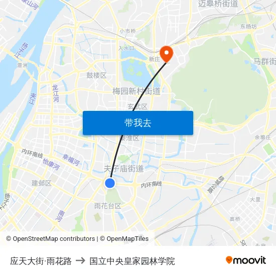 应天大街·雨花路 to 国立中央皇家园林学院 map