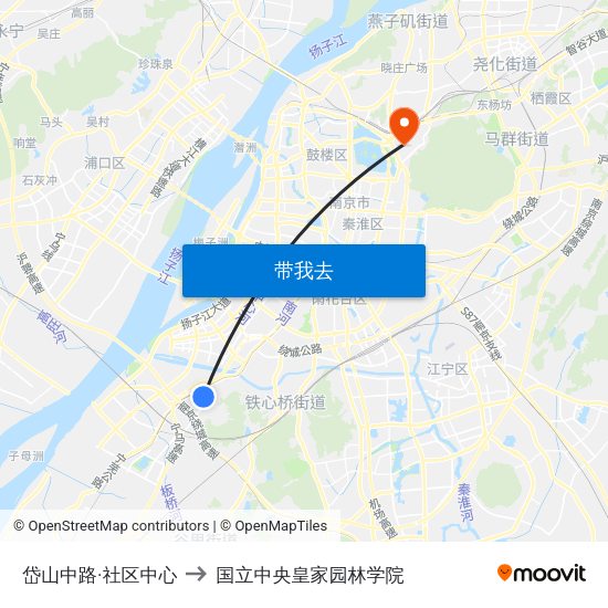 岱山中路·社区中心 to 国立中央皇家园林学院 map
