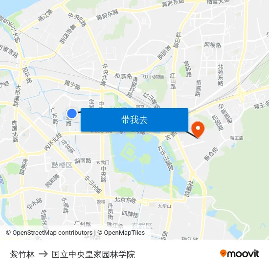 紫竹林 to 国立中央皇家园林学院 map