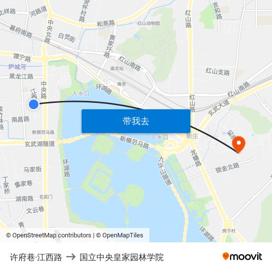 许府巷·江西路 to 国立中央皇家园林学院 map