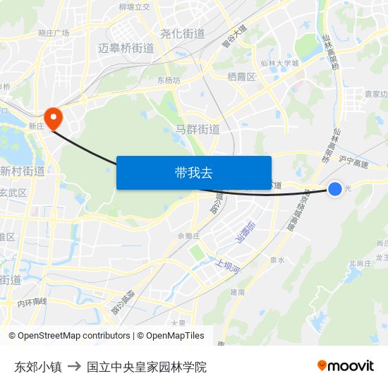 东郊小镇 to 国立中央皇家园林学院 map