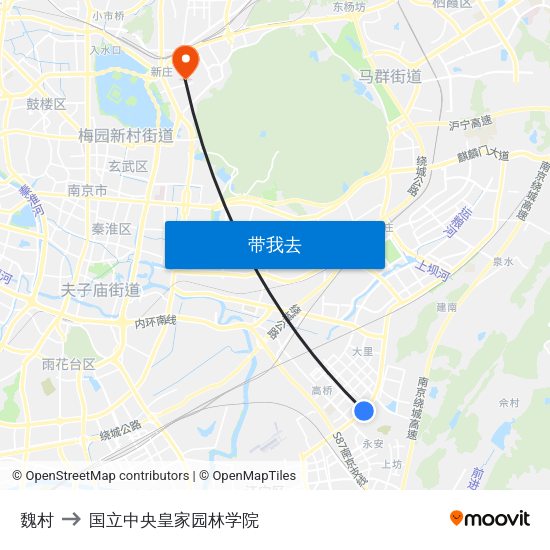魏村 to 国立中央皇家园林学院 map