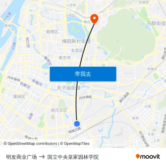 明发商业广场 to 国立中央皇家园林学院 map
