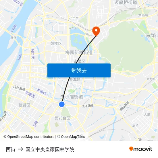 西街 to 国立中央皇家园林学院 map