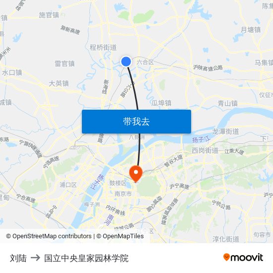 刘陆 to 国立中央皇家园林学院 map