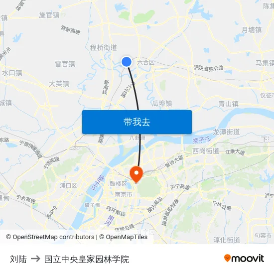 刘陆 to 国立中央皇家园林学院 map