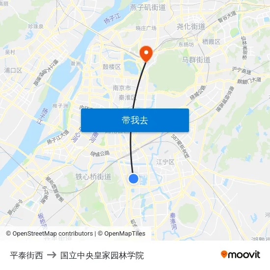 平泰街西 to 国立中央皇家园林学院 map