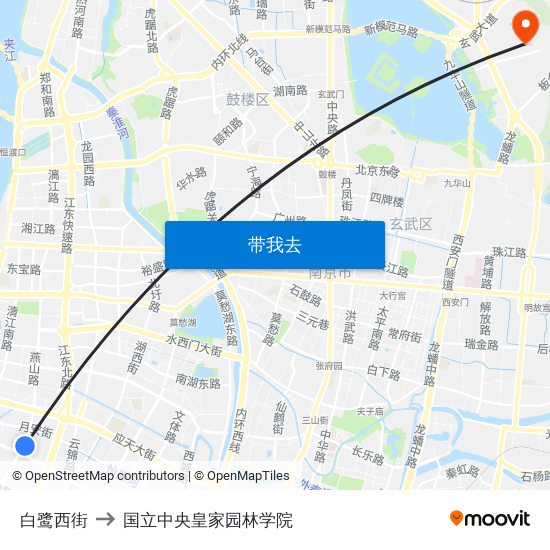 白鹭西街 to 国立中央皇家园林学院 map