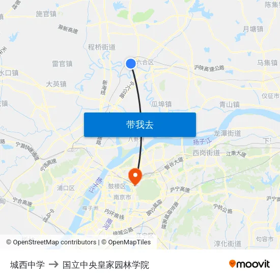城西中学 to 国立中央皇家园林学院 map
