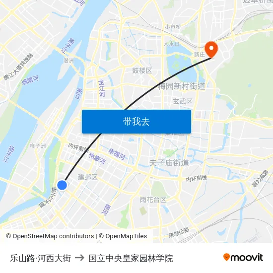乐山路·河西大街 to 国立中央皇家园林学院 map