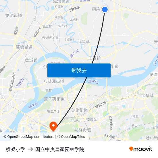 横梁小学 to 国立中央皇家园林学院 map