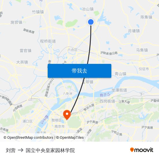 刘营 to 国立中央皇家园林学院 map