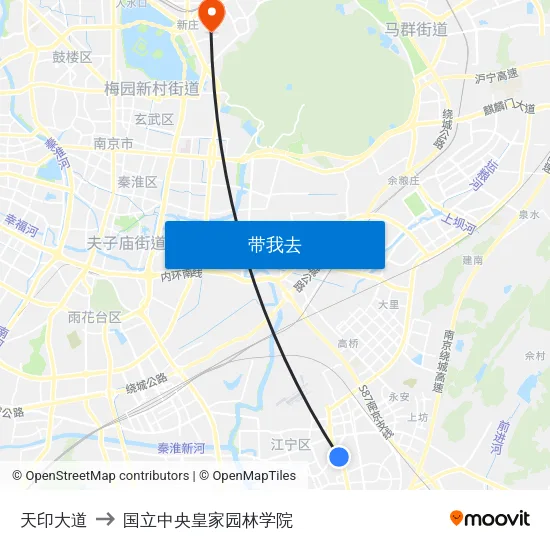 天印大道 to 国立中央皇家园林学院 map