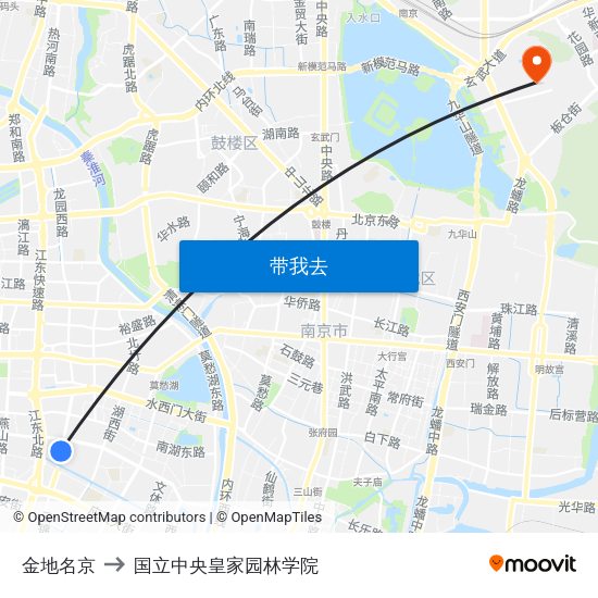 金地名京 to 国立中央皇家园林学院 map