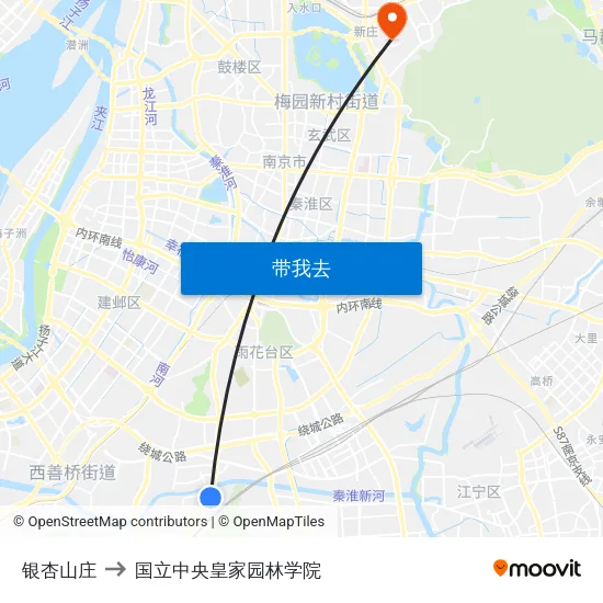 银杏山庄 to 国立中央皇家园林学院 map