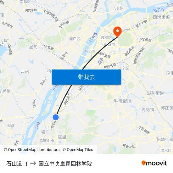 石山道口 to 国立中央皇家园林学院 map