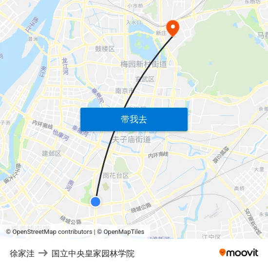 徐家洼 to 国立中央皇家园林学院 map
