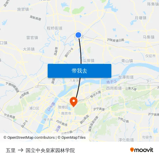 五里 to 国立中央皇家园林学院 map